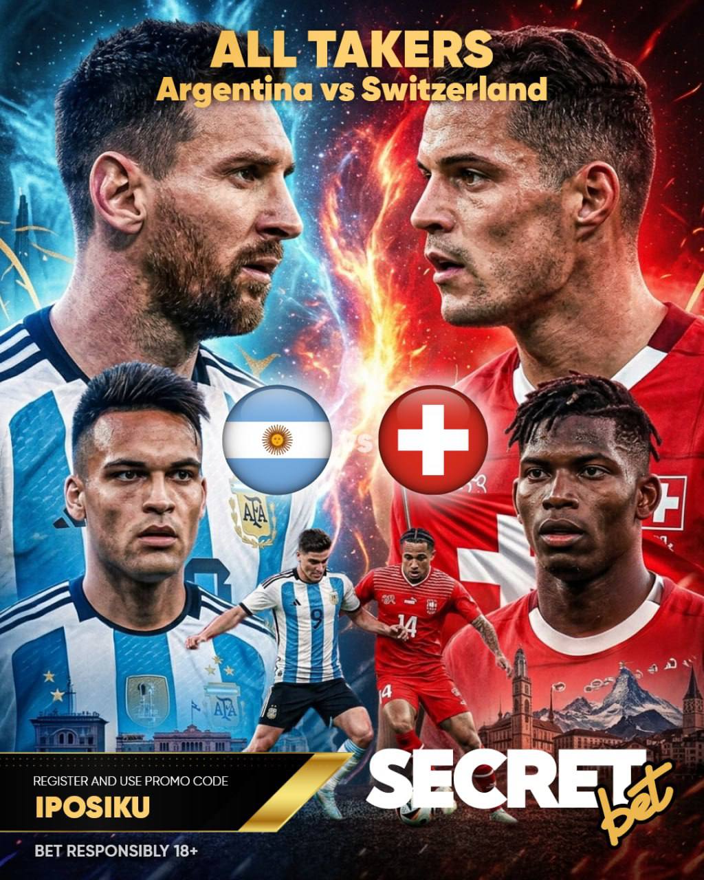 Argentina survive the Swiss scare deep into extra time in a thrilling quarter final