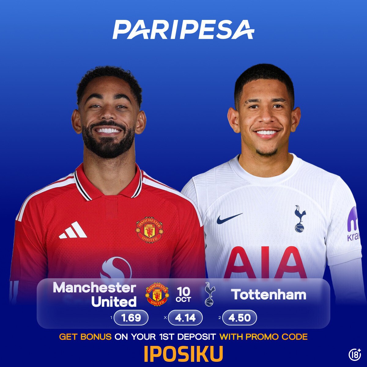 Manchester United vs Tottenham Hotspur Premier League match preview banner for the L-Classico
